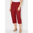 thumbnail image 3 of Catherines Women's Plus Size Petite Stretch Knit Waist Cargo Capri, 3 of 5