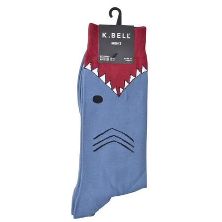 K. Bell Men`s Crew Socks - Extended Sizes Available, KBMS15H017-01,