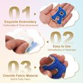 thumbnail image 3 of Uxcell 26 Paquete de Parches de Letras de Chenille, Parches Autoadhesivos de Chenille A-Z, Calcomanías Bordadas para DIY Ropa de Tela, Zapatos, Bolsas, Azul, 3 of 6