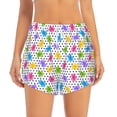thumbnail image 2 of Fuzoiu Bear And Polka Dot Print Women's Athletic Shorts, Double-Layer Running Shorts with Pocket,Women's Workout Shorts for Yoga, Gym, and Workouts-Medium, 2 of 7