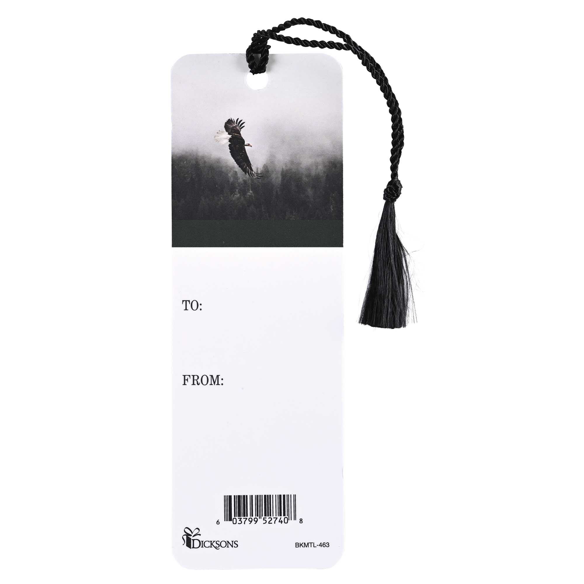 Dicksons BKMTL-463 Shall Renew Their Strength Black 2 x 6 Inch Paper and Tassel Place Keeper Bookmark Pack of 12