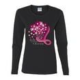 thumbnail image 2 of Wild Bobby Breast Cancer Awareness Flowers Breast Cancer Awareness Women Graphic Long Sleeve Tee, Black, Small, 2 of 6