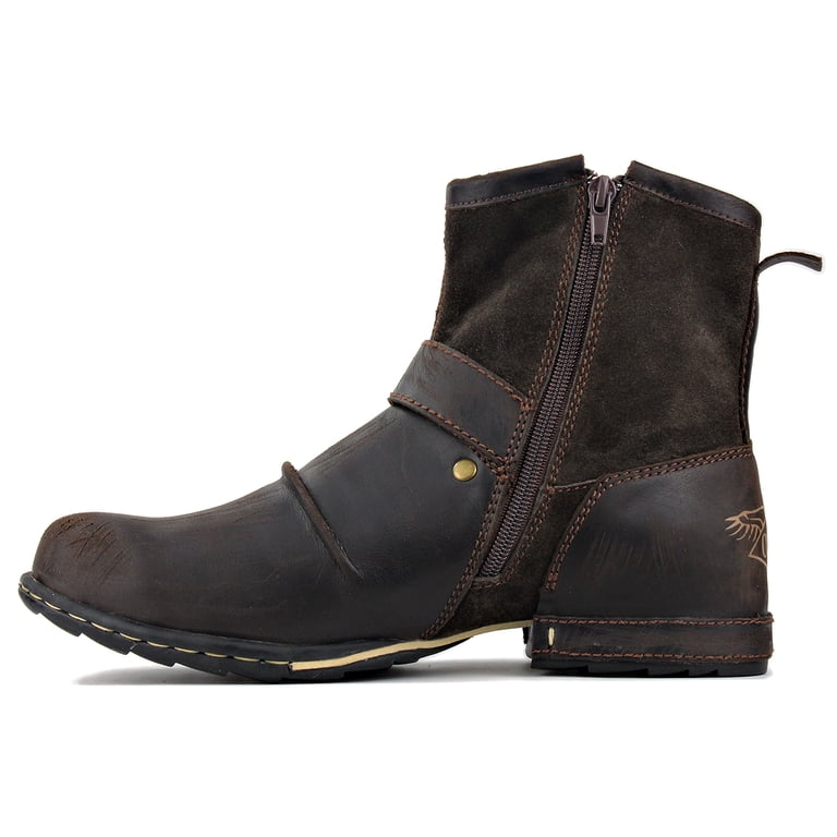 OSSTONE Moto Boots Chukka Boots for Men Fashion Zipper-up  display picture 3