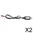 thumbnail image 1 of Cable de carga de batería NI-MH/NI-Cd con conector USB a JST-2P de 2 x 7,2 V para juguetes de drones RC 2 piezas, 1 of 8