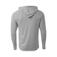 thumbnail image 2 of A4 Long Sleeve Hooded Tee For Men in Silver N3409, 2 of 2