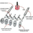 thumbnail image 3 of VONTER 5 Wheel Pastry Cutter, adjustable Stainless Steel Expandable Divider with Handle Pizza Slicer Multi-Round Pastry Knife cake slicer dough roller, Easy to Use (Portable Size: 2.3"x10.7"), 3 of 6