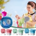 thumbnail image 1 of Viflosae Mini Washing Machine Foldable Bucket Type Laundry Clothes Washer Cleaner Travel Clearance, 1 of 2