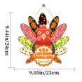 thumbnail image 3 of Thanksgiving Turkey Rustic Door Sign Decor, Thanksgiving Wreath for Front Door, Yard Farmhouse Home Rustic Autumn Harvest Thanksgiving Party Decorations, 3 of 4