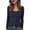 Navy, variant on Long Sleeve Shirts for Women Y2k Lace Sleeve Patchwork Scoop Neck Slim Fit Blouse Going out Tops 2026 Spring Trendy Outfits