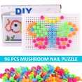 thumbnail image 1 of Diy Button Art Toy, Early Educational Button Pegboard Padres E Hijos Interactive Mushrooms Nails Diy Pegboard Puzzles Para Niños A Partir De 6 Años Muyoka Hogar, 1 of 6