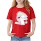 thumbnail image 2 of Blusas y camisas de manga corta con cuello redondo para niños Camiseta de verano de manga corta estampada para niñas Jersey elegante de cuello redondo para niñas Top de algodón para niños, 2 of 6