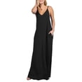 thumbnail image 2 of Doublju Women's Spaghetti Strap Maxi Dress with Pockets (Plus Size), 2 of 4