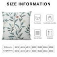 thumbnail image 6 of Nawypu  Classical Jacquard Teal Leaf Pattern Square Decorative Throw Pillow Case Cushion Cover 2pc, 6 of 6