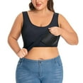 thumbnail image 2 of Plus Size Women's Built In Bra Camisole Top Breathable Comfortable Stretchy Basic Tank Vest for Everyday Wear, 2 of 8