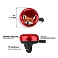 thumbnail image 3 of WIRESTER Bicycle Bell Aluminum Alloy Mini Bike Bell With Ring Horn Accessories for Adults Men Women Kids Girls and Boys - Red Fox, 3 of 7