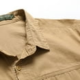 thumbnail image 6 of Dagegui Today Sales! Mens Work Shirts Lightweight Long Sleeve Button Down T-Shirts Big and Tall Cargo Shirt Solid Color Quick Dry Tees Tops for Outdoor Hiking Khaki,XL, 6 of 6