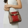 thumbnail image 4 of MKF Collection Jamilah Women’s Crossbody Bag - Stylish Vegan Leather Shoulder Purse with Gold-Tone Accents by Mia K - Cognac, 4 of 8