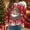 Red#24, variant on Yteetum Christmas Sweatshirt for Women Crewneck Christmas Print Drop Shoulder Hoodless Sweatshirts Womens Casual Oversized Ugly Christmas Long Sleeve Sweatshirt Xmas Holiday Fall Winter Clothes