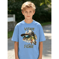 thumbnail image 5 of Boys T Shirts Boys Graphic Tees Short Sleeve Funny Fishing Pattern Summer Tops for 8-12 Years, 5 of 7