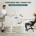 thumbnail image 3 of CONCETTA Electric Height Adjustable Desk, 63"x24" Ergonomic Sit Stand Workstation, One-Touch Lift Home Office Desk, Oak, 3 of 10