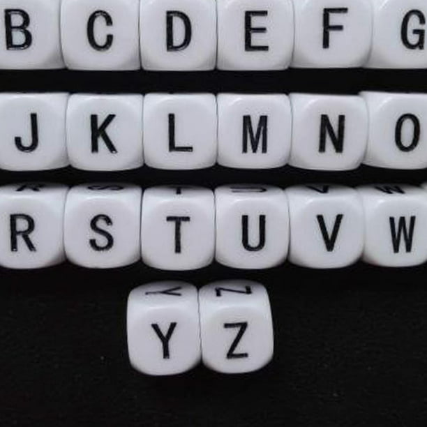 dados 26 Letras Acrílicas de 16 Mm D6 para Juegos Educativos, Juguete de Aprendizaje Temprano | en línea dados 26 Letras Acrílicas de 16 Mm D6 para Juegos Educativos, Juguete de Aprendizaje Temprano | en línea