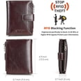 thumbnail image 2 of CHANPINCL Cartera con Zíper de Cuero Genuino para Hombre con Hebilla – Tarjetero de Gran Capacidad con Bloqueo RFID y Bolsillo para Monedas (Cuero Curtido Vegetal Marrón), 2 of 6