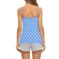 thumbnail image 4 of ZQGJB Tank Top for Women Loose Fit Polka Dot Print Summer Spaghetti Straps Cami Top Basic Scoop Neck Adjustable Cute Sleeveless Shirts Blue M, 4 of 6