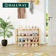 thumbnail image 4 of decorUhome 3 Tier Bamboo Shoe Rack , Shoe Shelf for Closet, Shoe Storage Organizer for Entryway, Natural, 26.7" x 11" x 18.3", 4 of 8