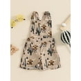 thumbnail image 4 of Caoirhny Baby Girl Summer Overalls Romper Casual Cowboy Print Corduroy Shorts Jumpsuit for Newborn Toddler Cute Clothes, 4 of 9