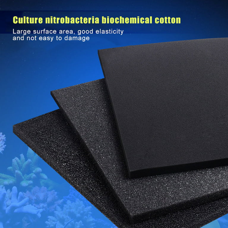 Black Filtration Foam Aquarium Fish Tank Biochemical Filter Sponge Pad  Skimmer Long Use Time Sponge Supply Tank