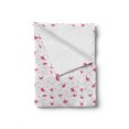 thumbnail image 2 of Love Soft Flannel Fleece Throw Blanket, Origami Cranes with Heart on Silhouette Bare Branches Background, Cozy Plush for Indoor and Outdoor Use, 70" x 90", Magenta Pink Pale Grey, by Ambesonne, 2 of 6