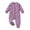 Dark Pink Feather, variant on Infant Baby Girls Boys Romper Long Sleeve Zip-Up Pajamas Bodysuit,12-18Months