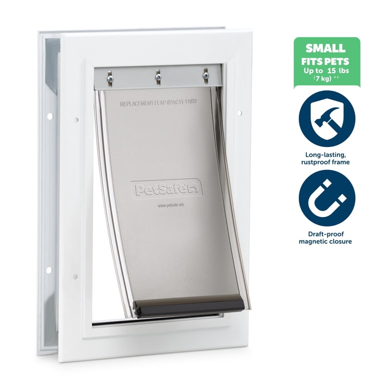 PetSafe Freedom Aluminum Pet Door, Small, White photo 1