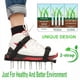 thumbnail image 1 of Zapatos aireadores de césped de metal premontados con 2 correas ajustables - Base de metal - Ajustable - Talla única - Zapatos con púas de acero para el cuidado del césped - Redu, 1 of 5