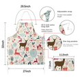 thumbnail image 7 of Multicolor Christmas Deer Apron-Garden Aprons for Women with Pockets-Cotton Linen Waterproof Kitchen Cooking Gardening Aprons Adjustable for Kitchen,Cooking,BBQ and Salon 32"x27", 7 of 7