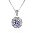 thumbnail image 5 of Moissanite Necklace for Women 1ct Round Cut D Color VVS1 Diamond Pendant Necklace for Women Sterling Silver Necklace for Women with Certificate, 5 of 9