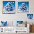thumbnail image 4 of Designart "Snowy White Pine Tree" Floral Framed Wall Art Decor - Traditional White Tree Pine Living Room Framed Canvas Art, 4 of 6