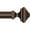 Bronze, variant on Black Curtain Rod for Windows 36-120 Inches, 1 Inch Heavy Duty Adjustable Drapery Pole, Modern Window Treatment Rod with Decorative Square Finials, Easy Installation