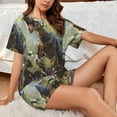 thumbnail image 4 of Rocae Ferocious Dinosaur for Two Piece Sleepwear Pajamas Sets for Women Soft Short-Sleeved Pjs with Lounge Shorts -4X-Large, 4 of 6