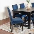 thumbnail image 3 of Roundhill Furniture Vanzo Contemporary 7-Piece Dining Set, Dining Table with 6 Stylish Chairs, Blue, 3 of 14