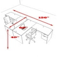 thumbnail image 2 of Two Person Modern Divider Office Workstation Desk Set, #OT-SUL-FP58, 2 of 2