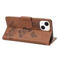 thumbnail image 5 of TECH CIRCLE Embossed Butterfly Case for 2022 iPhone 14 (6.1") - Foldable Stand Lightweight Flip Cute Case (Brown), 5 of 6