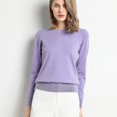 thumbnail image 1 of Nouveau Femmes Automne Hiver Vêtements Solide Col Rond Pull Pull Manches Longues Pulls Tricot Chemise Femmes Tops, 1 of 5