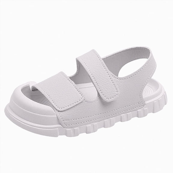 Ymyiu Baby Summer Shoes Baby Girls Sandals Slippers Infant Walker Shoes Summer Crib Shoes Size 8 (White,Toddler 8)