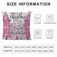 thumbnail image 6 of SHANXI Pink Merry Christmas Pillow Cover 24x24in, 6 of 6