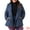 Navy Blue, variant on Women's Plus Size Lightweight Waterproof Hooded Windbreaker Coat 1X Navy Blue