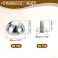 thumbnail image 2 of 50Pcs Dome Studs, 8mm Plastic Round Mushroom Flat Back Rivets, Silver, 2 of 6