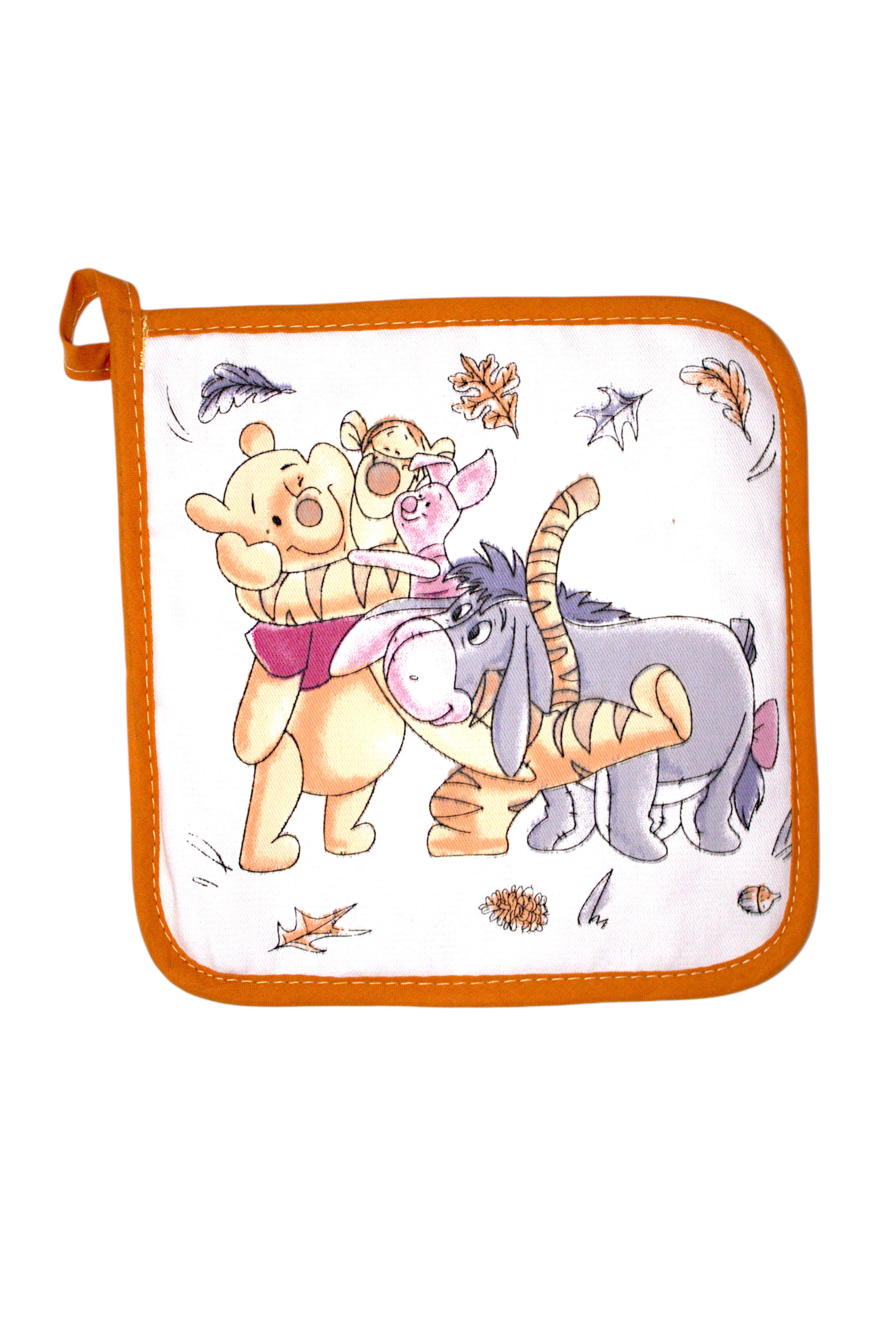 Disney Winnie the Pooh 3-Piece Kitchen Set – Dish Towel, Pot Holder & Oven Mitt with Characters