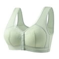 thumbnail image 2 of Swuxness Womens Comfortable Bras, Womens Plus Size Bras, Women Lace No Underwire Breathable Lightweigh Soft veryday Underwear Bras Green, XXXXL, 2 of 3