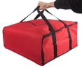 thumbnail image 3 of Large Insulated Pizza Carrier Bag for up to 4 Count 18" Pizzas with Ventilation and Zippered Closure for Pizza Delivery, Food Deliveries and Food Transport in Red in 20"L x 20"W x 10"H, 3 of 6